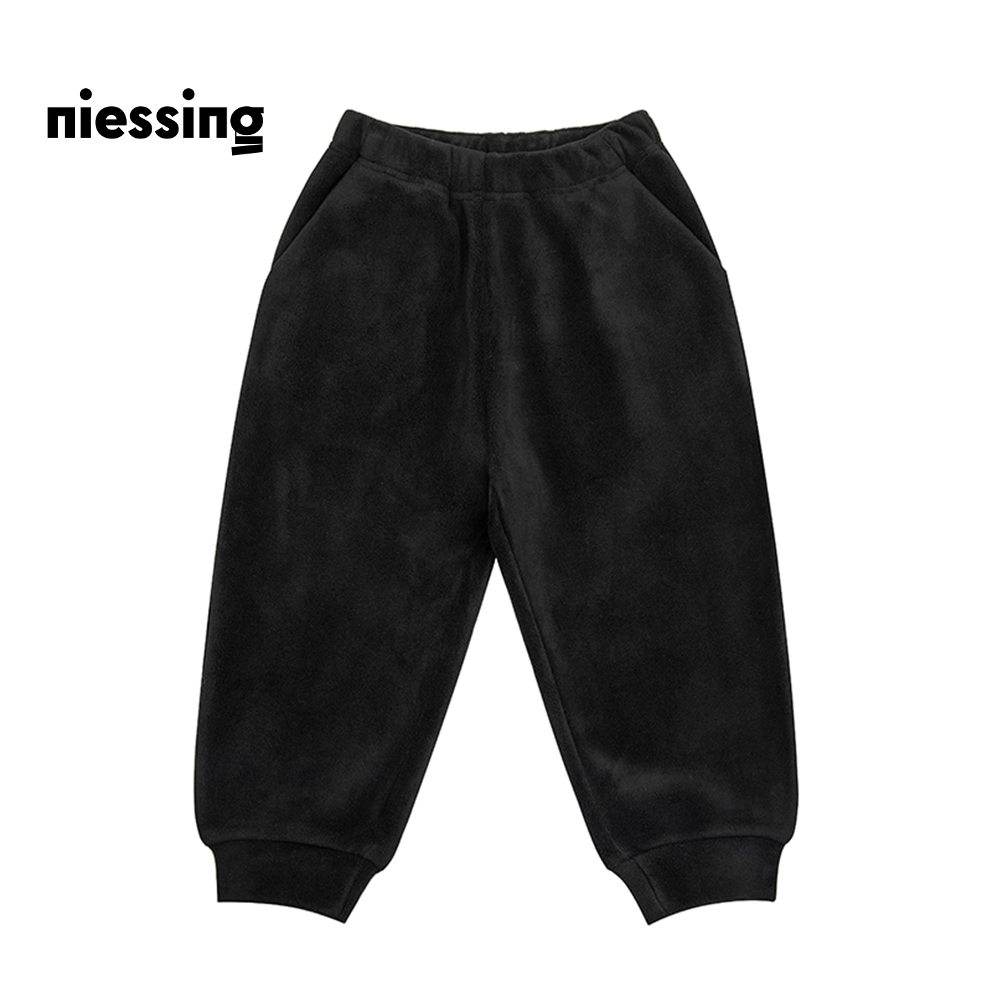 尼辛摇粒绒束脚运动裤