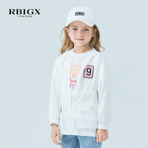 RBIGX/瑞比克女童格纹连帽外套