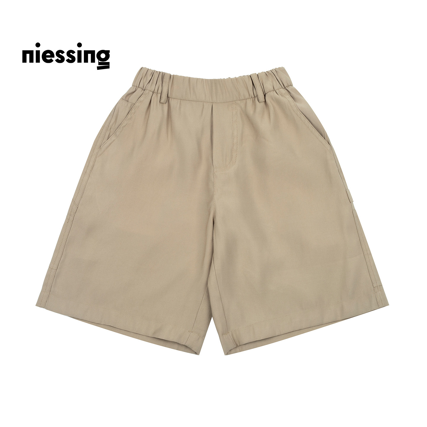 NIESSING尼辛童装春季新款休闲松紧腰五分裤男童百搭宽松卡其短裤,童装/婴儿装/亲子装,裤子,淘宝优惠券,粉丝福利购,淘宝优惠卷