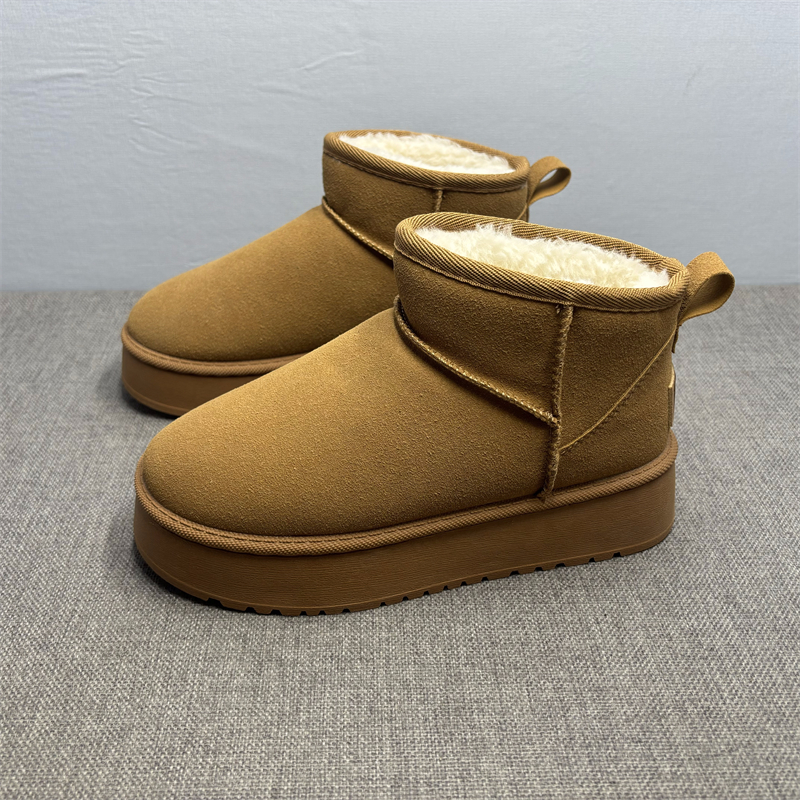 厚底雪地靴女冬季加绒保暖棉鞋