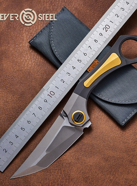 ForeverSteel新品永恒之刃FS法师刺秦M390钢钛柄EDC户外便携折刀