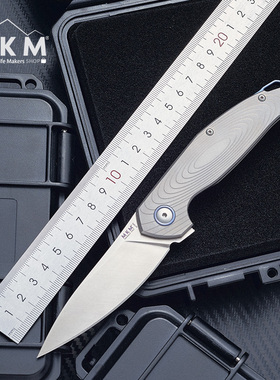 意大利正品进口MKM钛合金柄M390粉末钢户外便携高硬度水果刀折刀