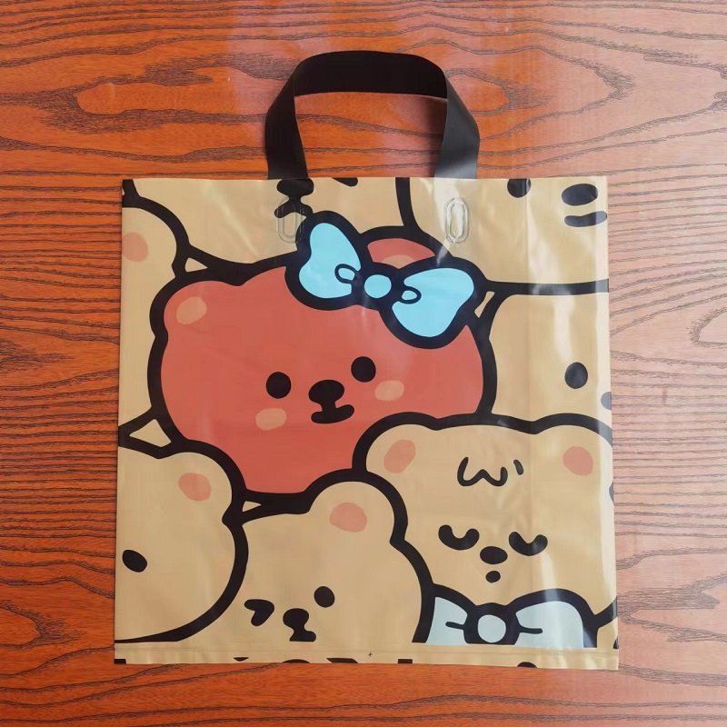 手提袋服装包装袋塑料袋子童装小熊购物袋加厚小包装袋礼品购物袋