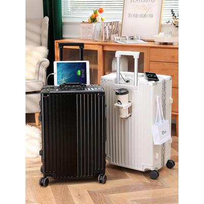 主动派行李箱登机20寸旅行拉杆箱55分海关锁高颜值万向轮静音铝框