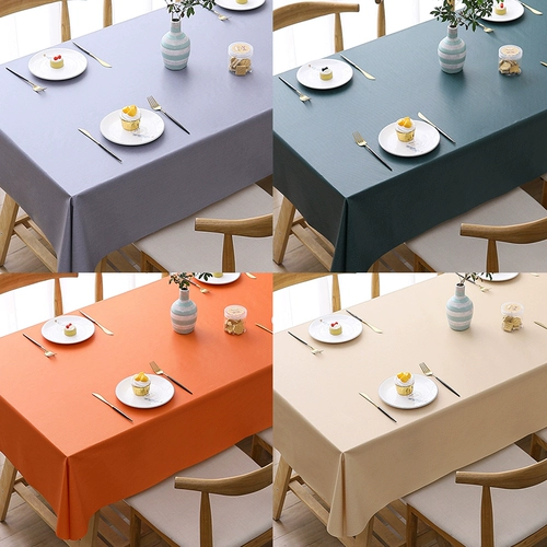 Pure -colored Tablecloth Водонепроницаемое масла -надежный горячий PVC Desk