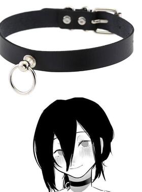 百搭黑色choker皮质项圈颈链女小众颈带日常通勤朋克项链男