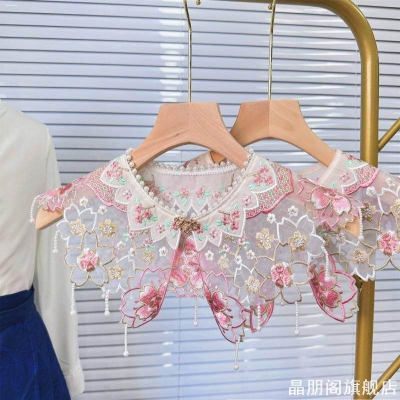 花云刺绣古装汉服辅料儿童裙子樱