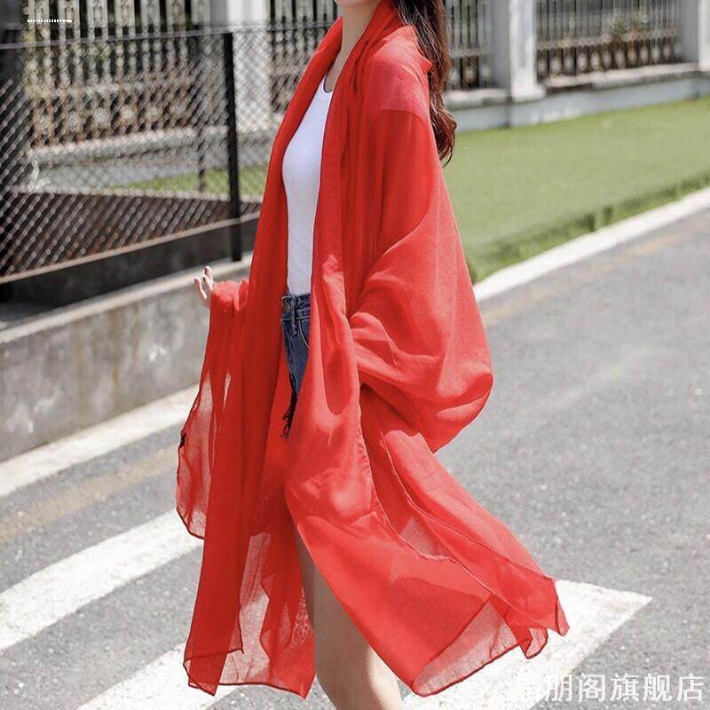 沙滩巾手绢花防风丝巾秧歌纱巾正方形出门大红色宝宝飘逸雪纺纯色