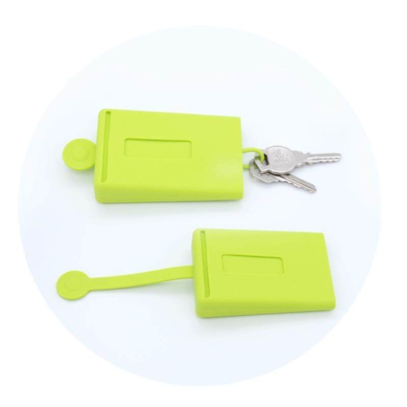 公交卡抽拉式男女长方形卡包橘橙色绿色硅胶带锁扣钥匙包包收纳包