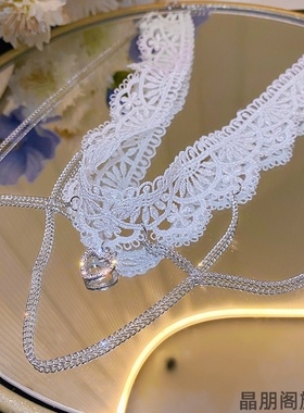 日韩蕾丝项链女百搭锁骨