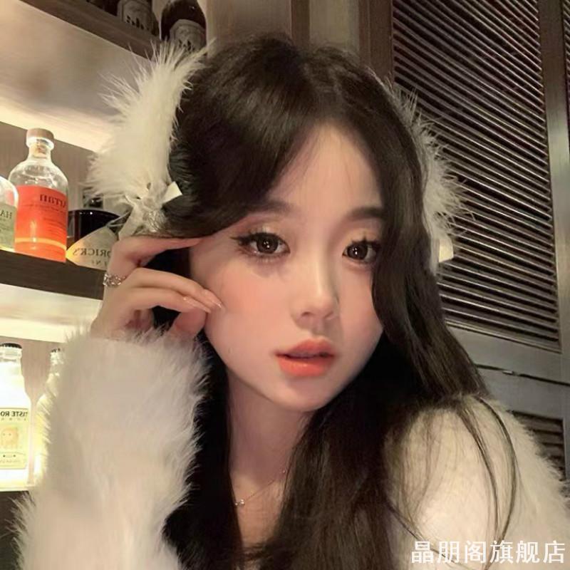 羽毛头饰芭蕾公主纯欲发夹新娘结婚夹子发饰婚礼配饰伴娘刘海侧边