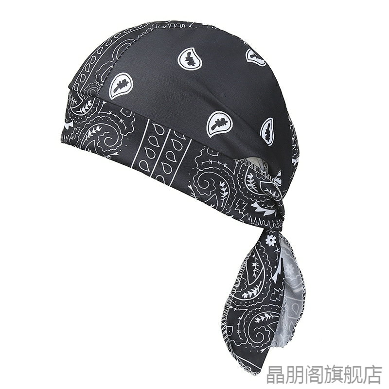 防晒骑行小帽户外冰丝包头帽运动透气速干头套夏季吸汗头罩海盗帽