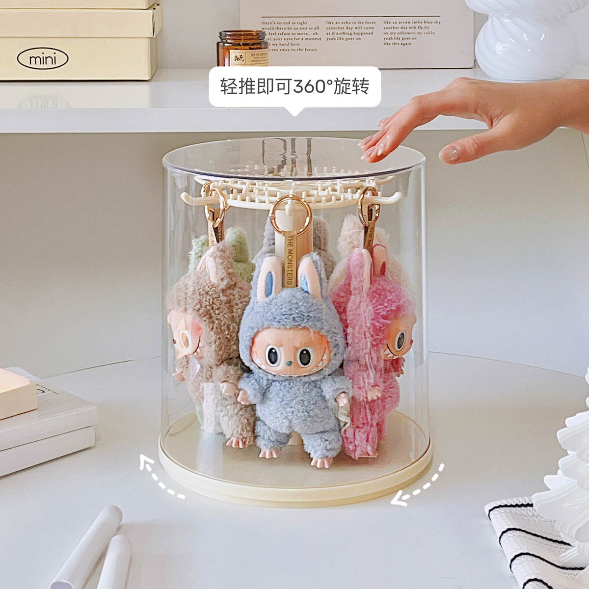 适用展示盒旋转透明明布亚克力棉花特拉布积木布拉拉特展展示柜