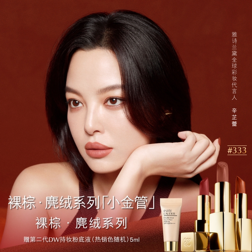 雅诗兰黛绒雾小金管唇膏口红送女友礼物礼盒850麂绒棕420轻奢玫情