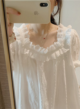 200斤大码女装胖mm睡裙夏季花边