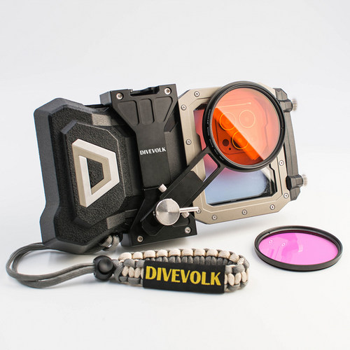 DIVEVOLK SeaTouch 4 MAX+潜水壳水下触屏拍照录像防水壳配件支架滤镜广角镜头托盘支架视频灯自拍杆半水镜
