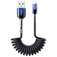 Jiletang 30W Fast charging Spring data Cable 1.5-meter PD mobile Phone charging cable Type-C brknit compatible with Apple Retractable Spring Car Phone Charger Cable thumbnail 5