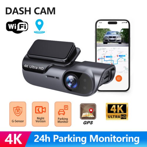 4K Dash Cam Car DVR GPS WiFi Night Version Parking Monitor
