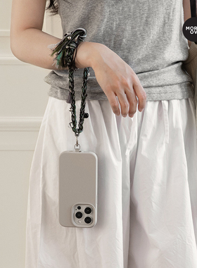 MOREOVER纯手工编织手机腕绳原创混色设计个性挂绳防丢便携挂绳