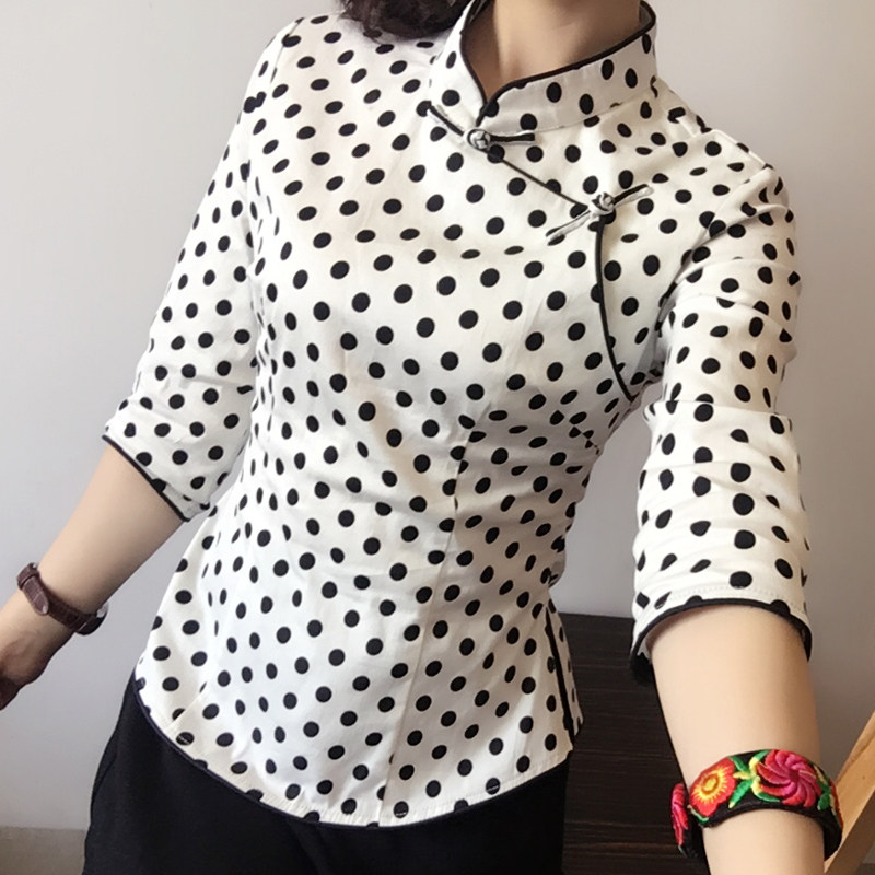 Aoxue Chinese style spring and autumn New products Improvement Retro frog cheongsam jacket Three Quarter Sleeve Self cultivation Show thin Tang costumein the Women's clothing/Boutique , Costume/National costume/Stage costumes , Costume/Chinese clothing , Jacket  category - from Buy2taobao.com to provide professional Taobao agent buy service