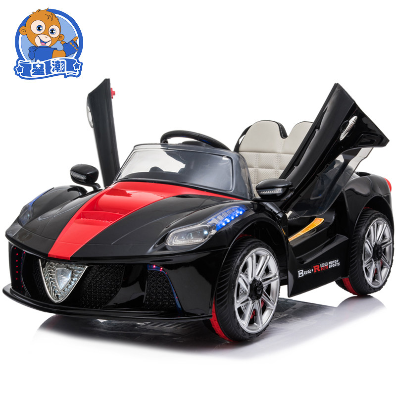 星潮儿童电动车四轮双驱遥控汽车小孩子玩具车可坐人童车电瓶车