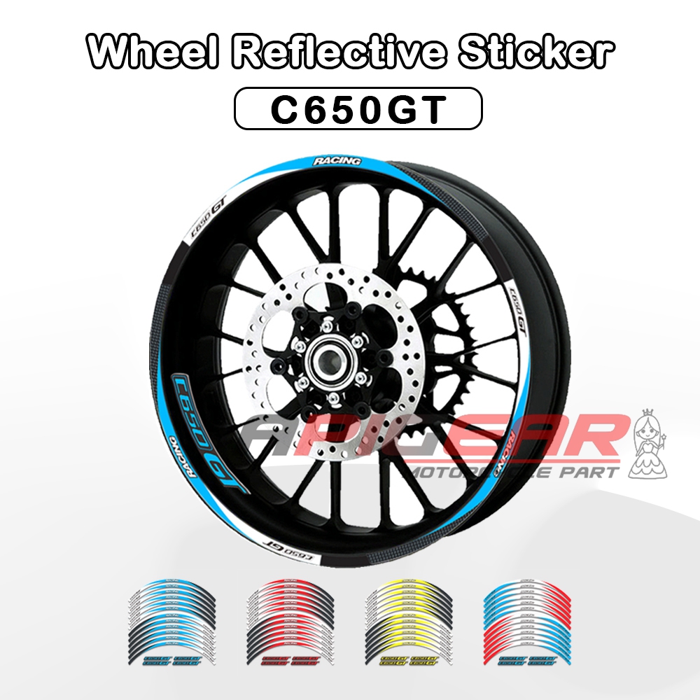 宝马钢圈贴BMW/C650GT 摩托车轮圈反光贴/非整圈轮毂贴 彩色贴花