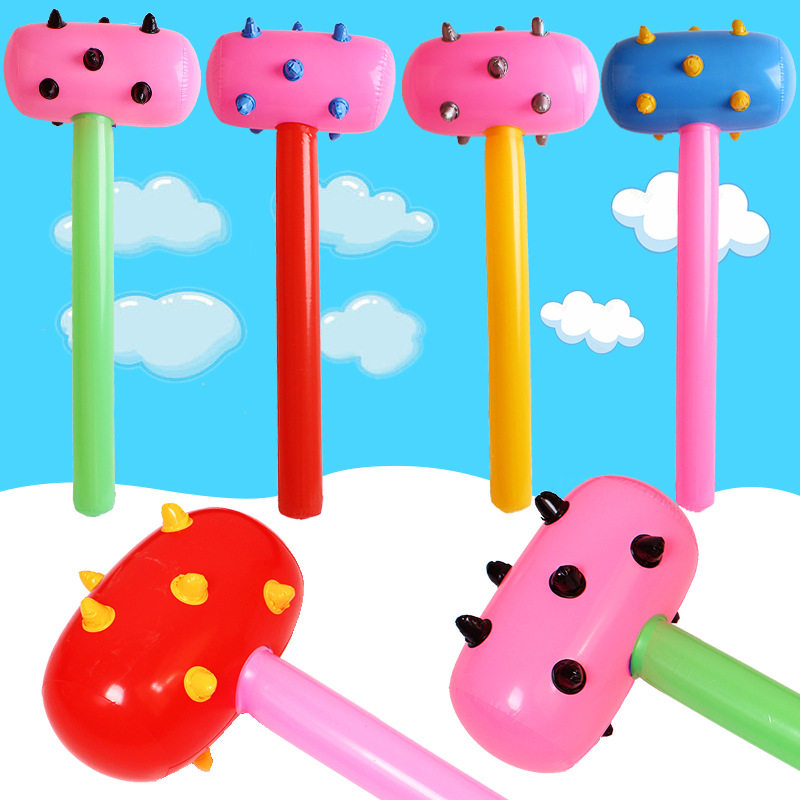 彩色PVC充气儿童狼牙锤玩具 充气狼牙棒道具81cm大号充气狼牙锤子,玩具/童车/益智/积木/模型,塑料充气玩具（其他材质勿放）,淘宝优惠券,粉丝福利购,淘宝优惠卷