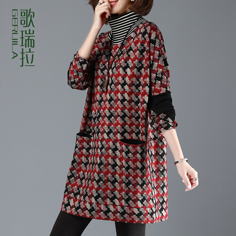 歌瑞拉2019新款秋冬连衣裙打底裙子(非品牌)