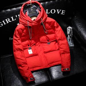 轻奢潮牌！2024冬装新款白鸭绒羽绒服外套男青年修身加厚保暖百搭