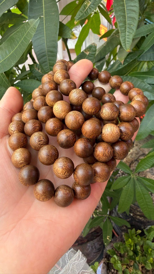 芽庄黄棋楠沉香手串1.2cm佛珠手链约23克男女士文玩念珠情侣款