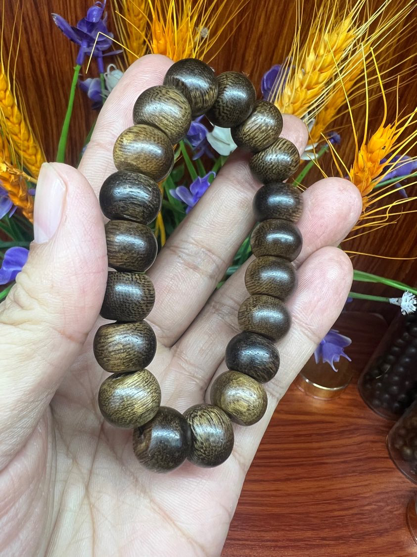 糖结芽庄白棋沉香手串沉水级1.2cm苹果珠约23克男女士佛珠手链