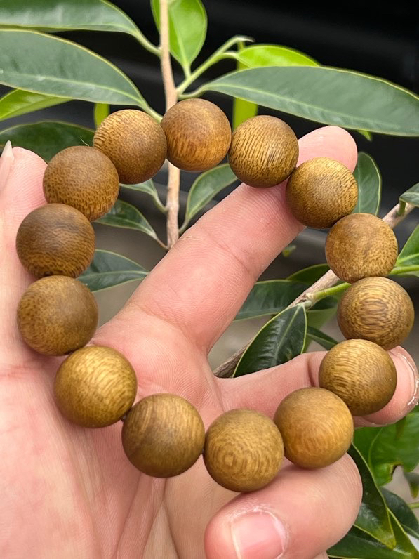 质检款海南黄棋楠沉香手串1.6cm念珠约36克男女佛珠单圈情侣手链