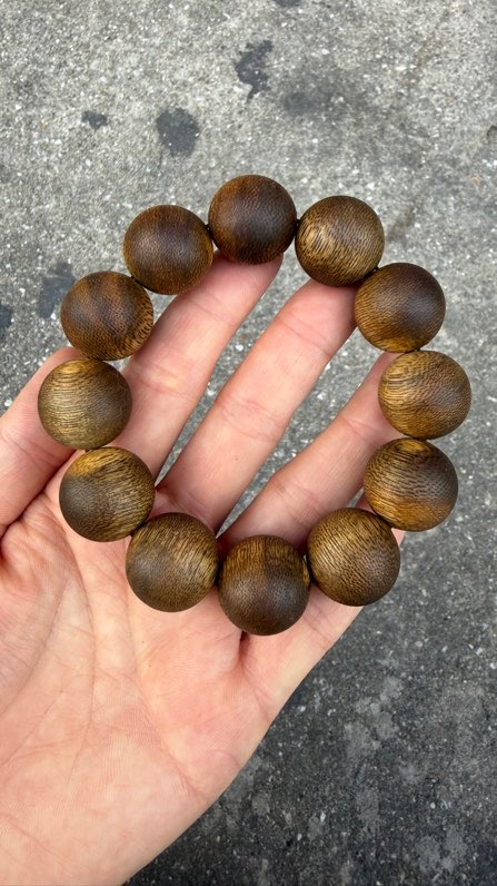 芽庄红油金丝白棋楠沉香手串2.0cm佛珠手链60克沉水级男女士念珠