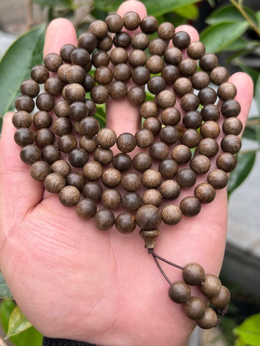 黎母山沉香手链0.8㎝＊108颗约48克佛珠手串男女士项链毛衣链挂件