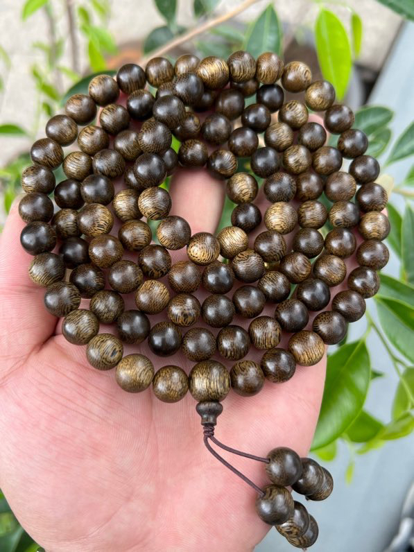 海南莺歌绿棋楠沉香手串10mm＊108颗佛珠手链男女项链挂件毛衣链