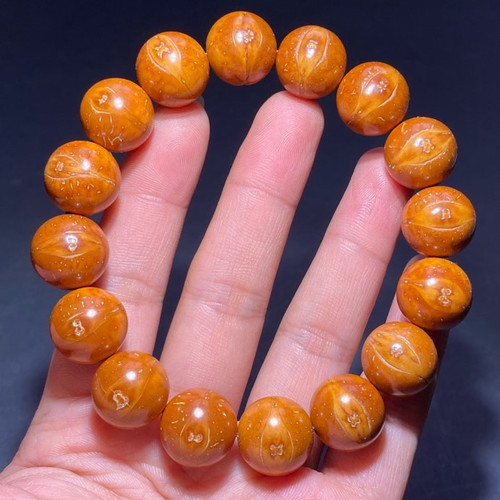 高密凤眼光珠手串14mm佛珠单圈手链男女士念珠情侣款送礼凤眼菩提