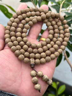 星州系老白棋沉香手串0.8cm佛珠手链108颗约36克男女士项链药香