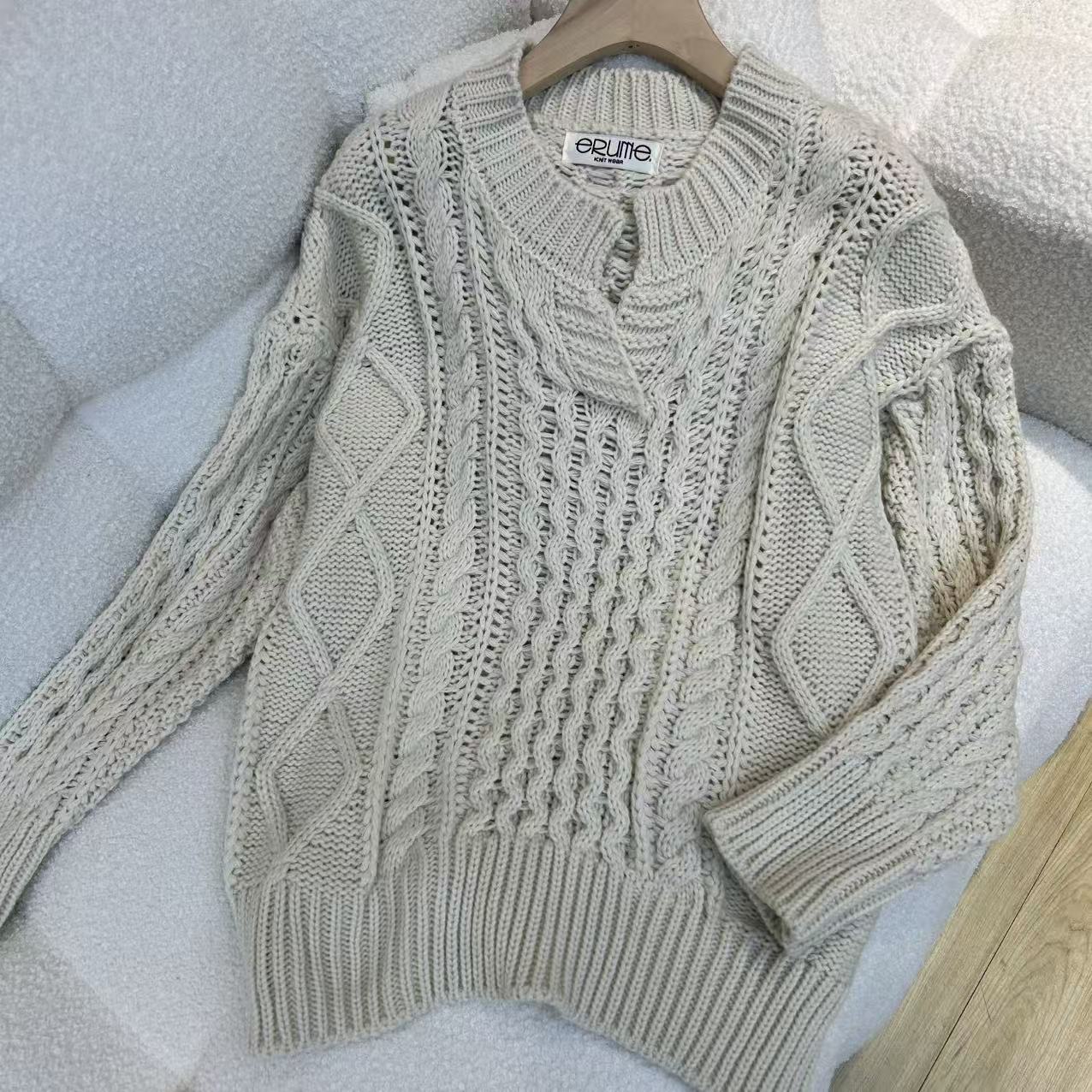 2025年新款修身型韩版毛针织套头衫百搭长袖