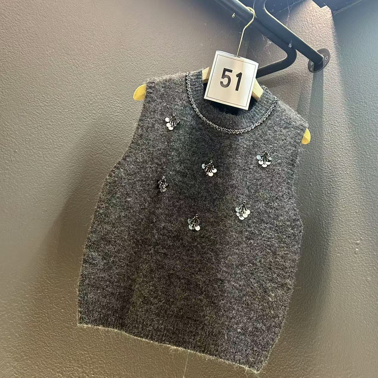 【51-100号】主播32号 2024年新款宽松针织马甲上衣女宽松韩版