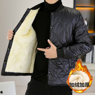 棉衣男秋冬装新款加绒加厚韩版潮流百搭棉服青年学生休闲保暖外套