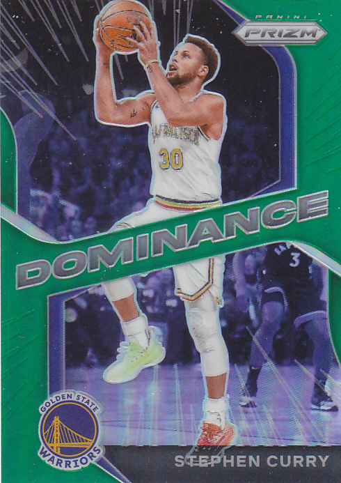 NBA球星卡2021Prizm统治特卡绿折#24库里