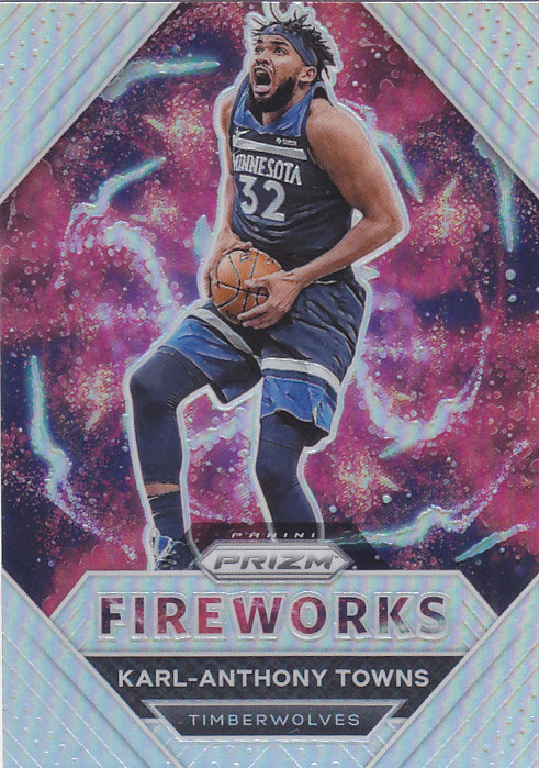 NBA球星卡Prizm2021特卡FireWorks银折凑套#23唐斯