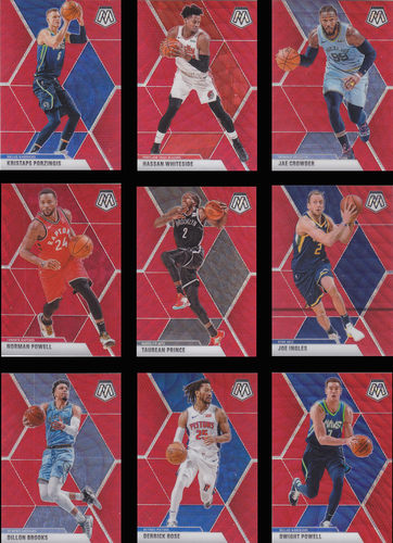 NBA球星卡1920Mosaic普卡马赛克红波纹折射凑套No51-100