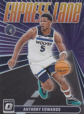 NBA球星卡Optic2324快车道银折特卡Express Lane凑套#24爱德华兹