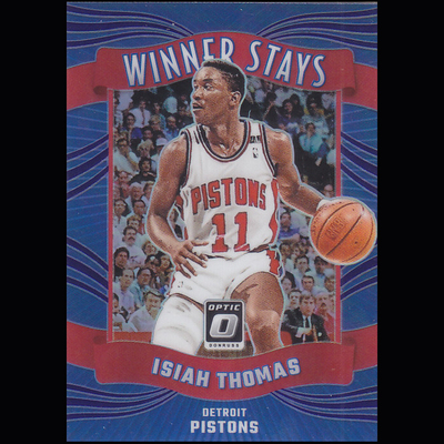 NBA球星卡2324Optic特卡WinnerStays紫折凑套#14以赛亚托马斯