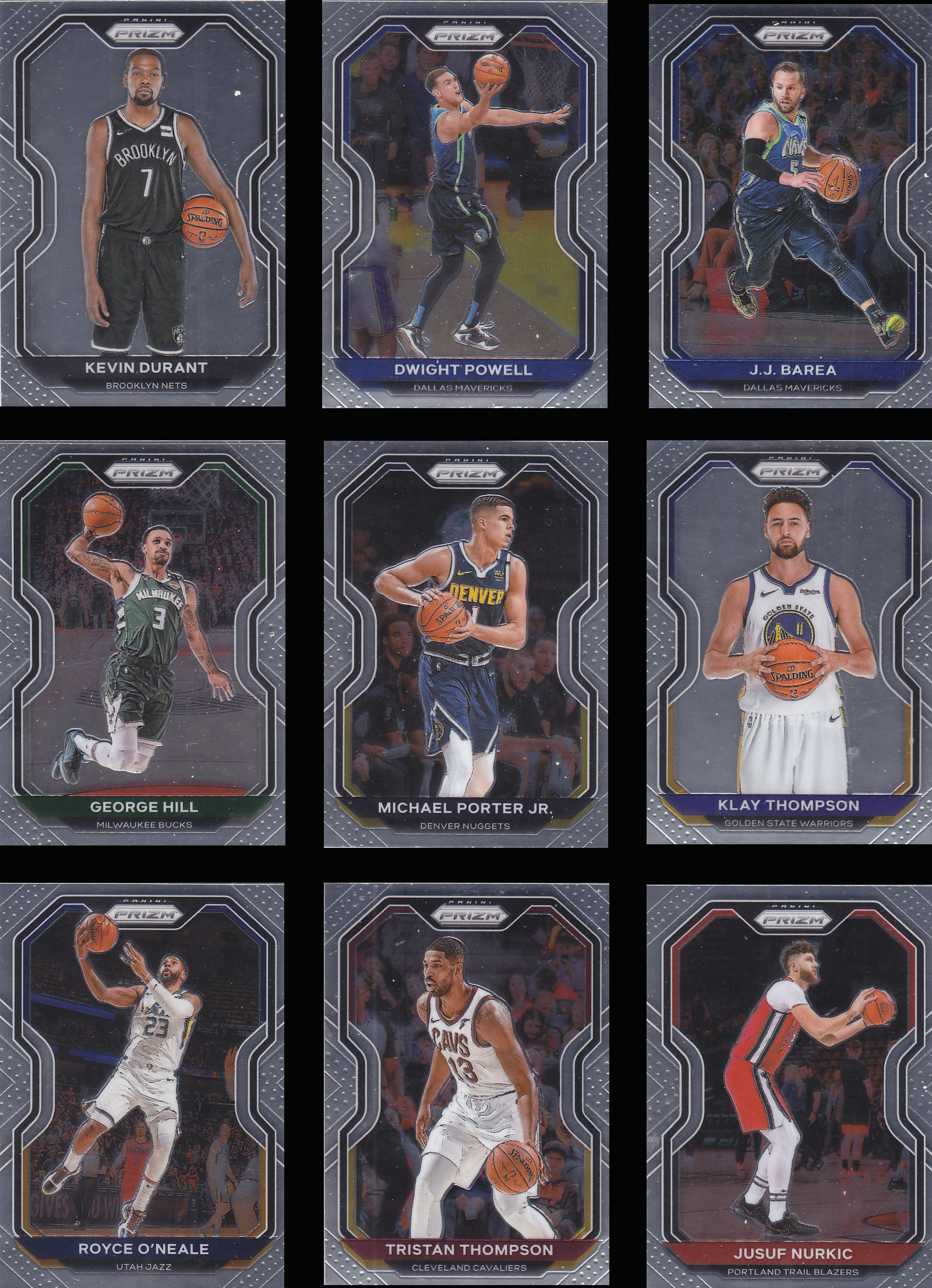 NBA帕尼尼球星卡Prizm2021普卡Base凑套No81-No100