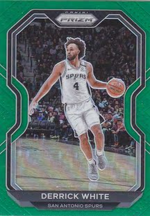 NBA球星卡帕尼尼2021Prizm绿折凑套#174德里克怀特