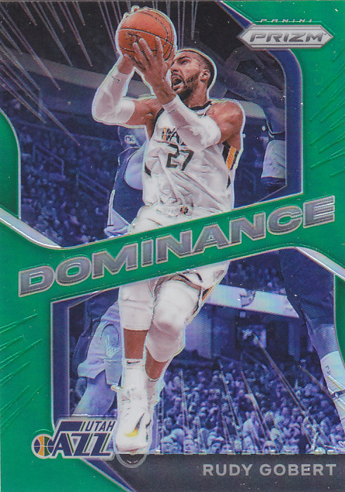 NBA球星卡2021Prizm统治特卡绿折#22鲁迪戈伯特