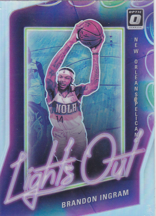 NBA帕尼尼球星卡Optic2021霓虹灯特卡银折凑套#12英格拉姆
