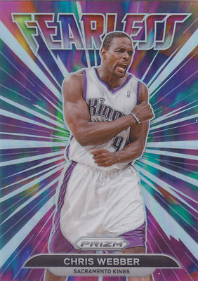 NBA球星卡Prizm2122特卡银折Fearless凑套#16韦伯